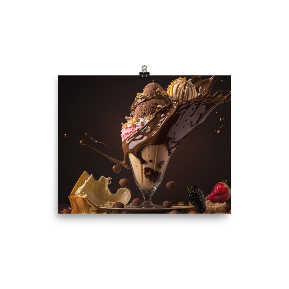 Chocolate Sundae	photo paper poster - Posterfy.AI