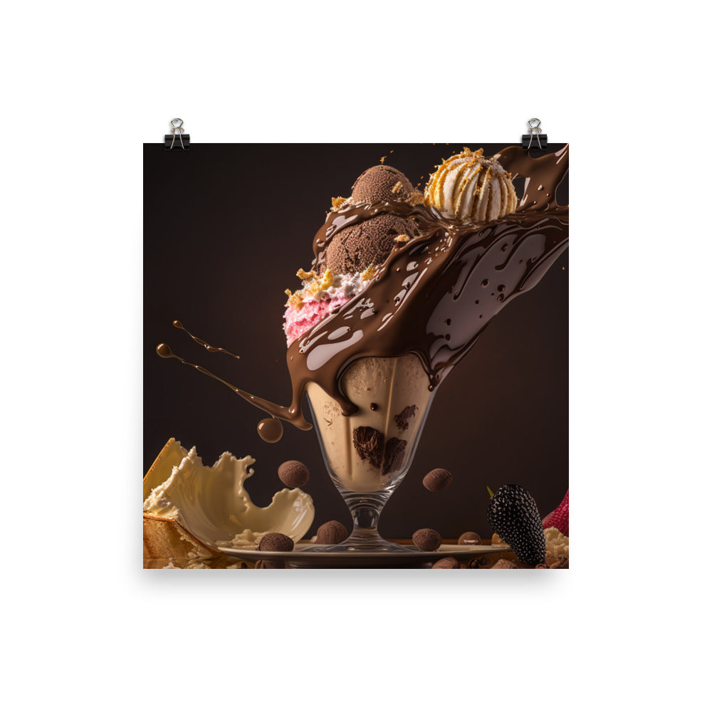 Chocolate Sundae	photo paper poster - Posterfy.AI