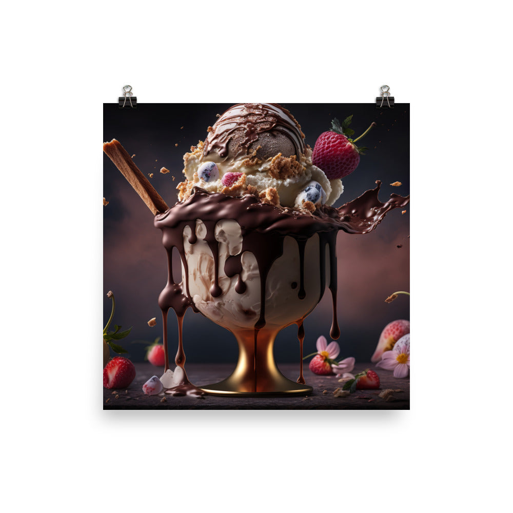 Chocolate Sundae	photo paper poster - Posterfy.AI