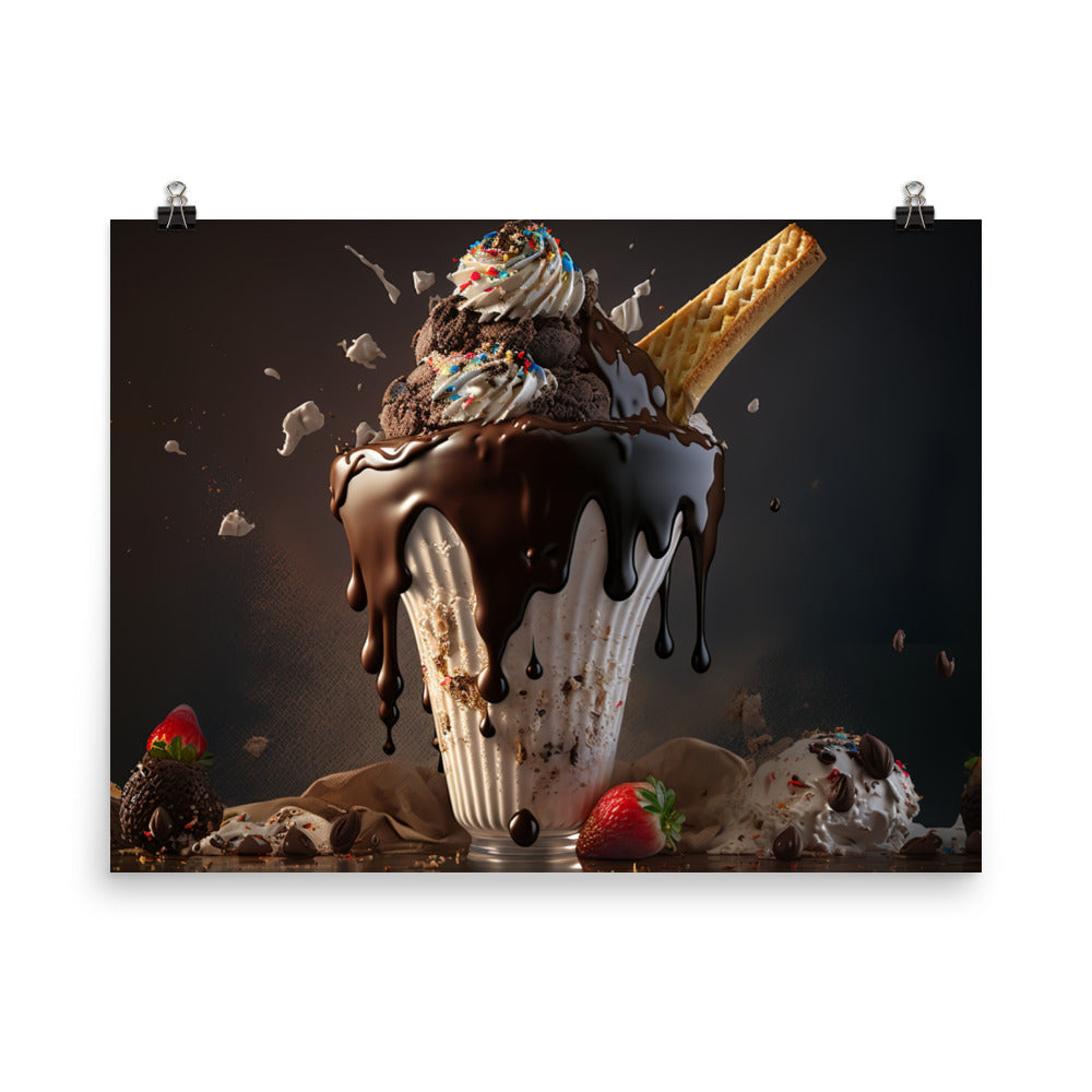 Chocolate Sundae	photo paper poster - Posterfy.AI