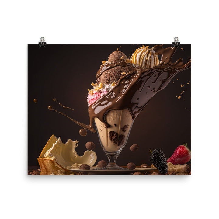 Chocolate Sundae	photo paper poster - Posterfy.AI