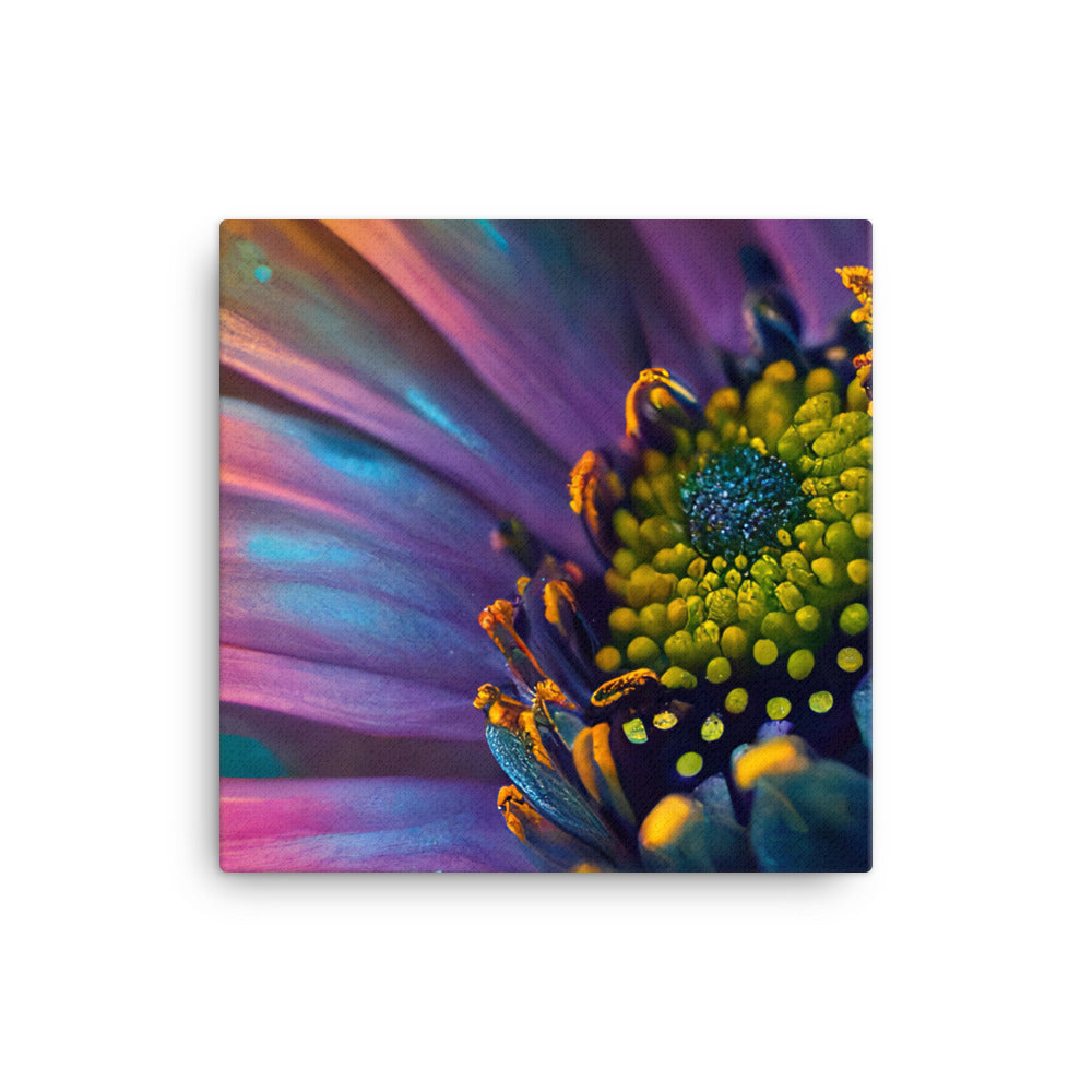 Macro shot of a vibrant flower canvas - Posterfy.AI