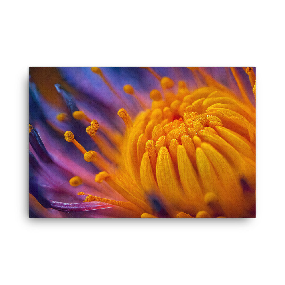 Macro shot of a vibrant flower canvas - Posterfy.AI