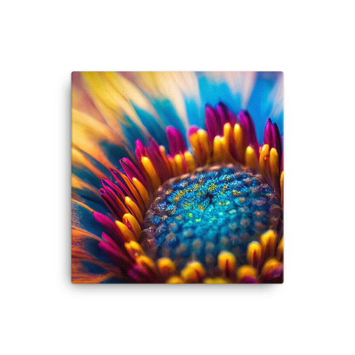 Macro shot of a vibrant flower canvas - Posterfy.AI