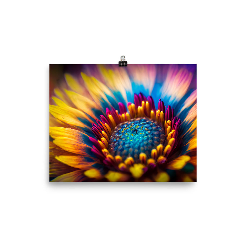 Macro shot of a vibrant flower photo paper poster - Posterfy.AI