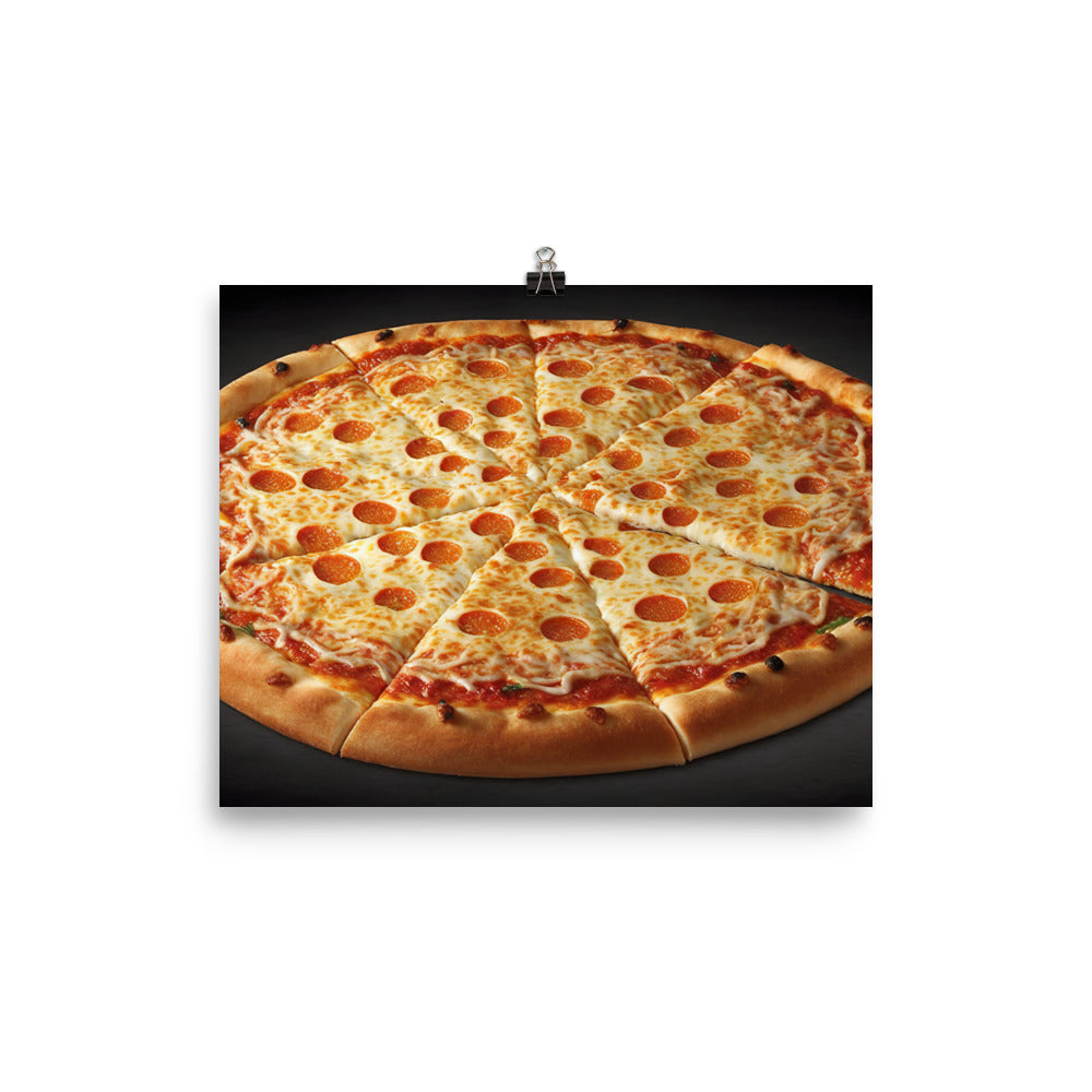 Pepperoni Pizza photo paper poster - Posterfy.AI