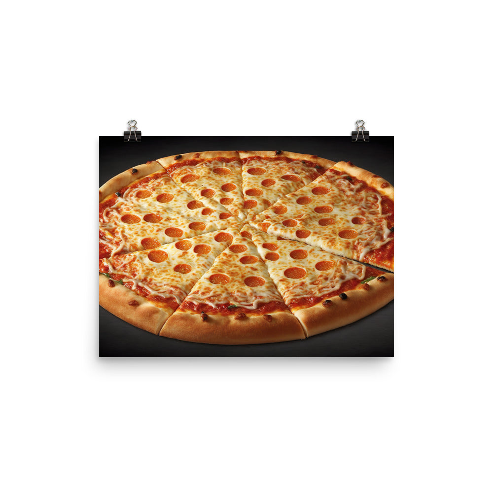 Pepperoni Pizza photo paper poster - Posterfy.AI