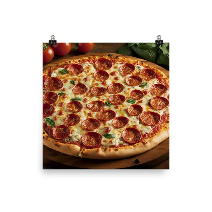 Pepperoni Pizza photo paper poster - Posterfy.AI
