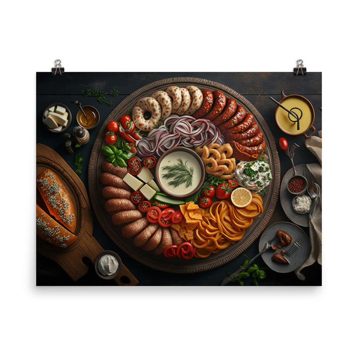 Sausage Platter photo paper poster - Posterfy.AI