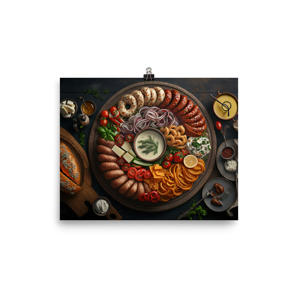 Sausage Platter photo paper poster - Posterfy.AI