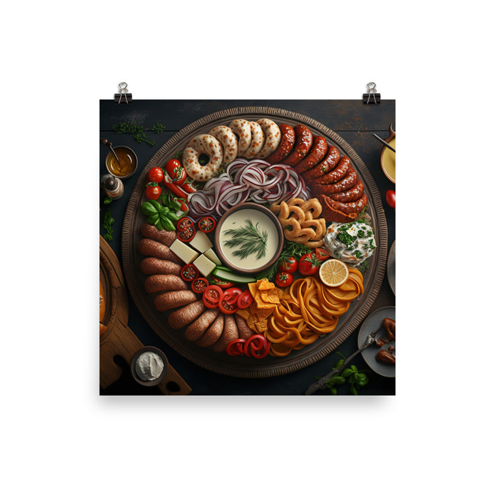 Sausage Platter photo paper poster - Posterfy.AI