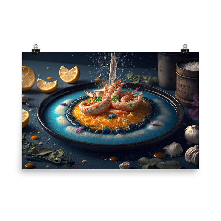 Seafood Risotto photo paper poster - Posterfy.AI