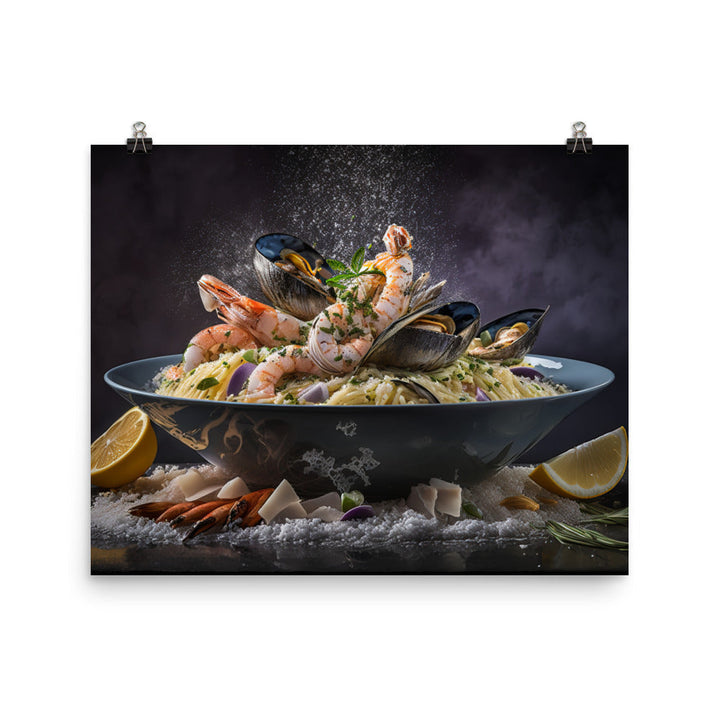 Seafood Risotto photo paper poster - Posterfy.AI