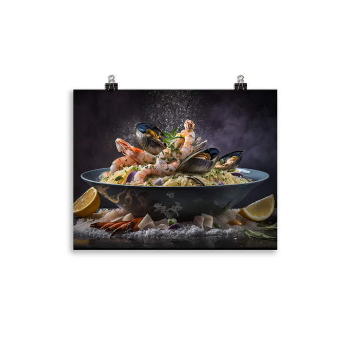 Seafood Risotto photo paper poster - Posterfy.AI