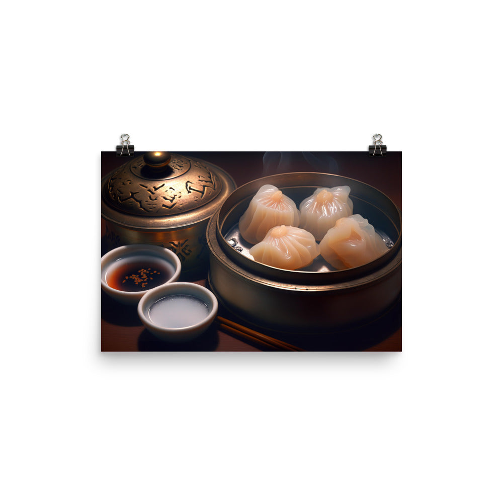 Shrimp Dumpling 蝦餃 photo paper poster - Posterfy.AI