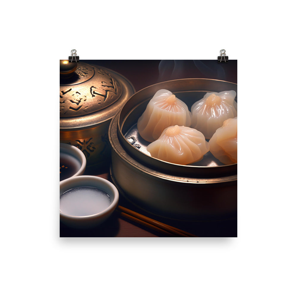 Shrimp Dumpling 蝦餃 photo paper poster - Posterfy.AI