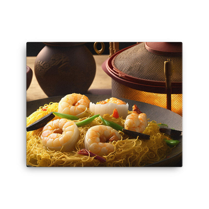 Singaporean Fried Rice Noodle 星洲炒米粉 canvas - Posterfy.AI