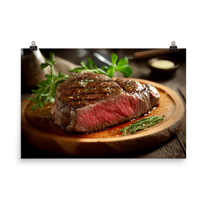 Sizzling Steak photo paper poster - Posterfy.AI