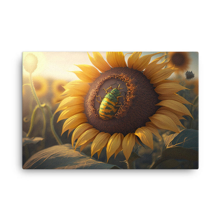 Sunflower under sunlight canvas - Posterfy.AI