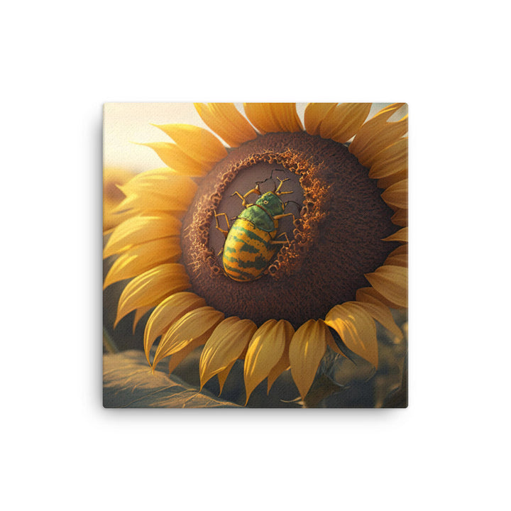 Sunflower under sunlight canvas - Posterfy.AI