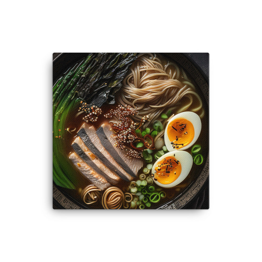 A steaming bowl of rich and savory tonkotsu ramen canvas - Posterfy.AI