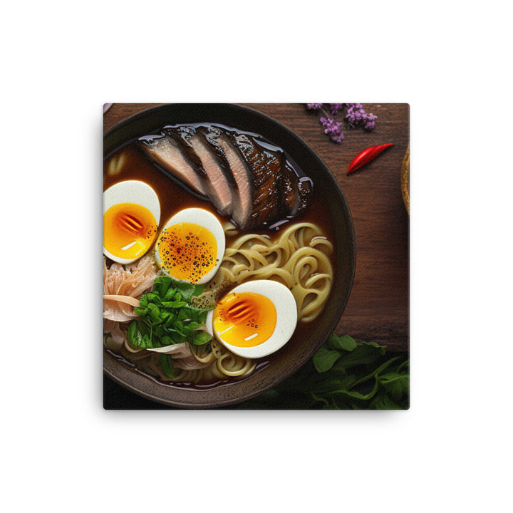 A steaming bowl of rich and savory tonkotsu ramen canvas - Posterfy.AI