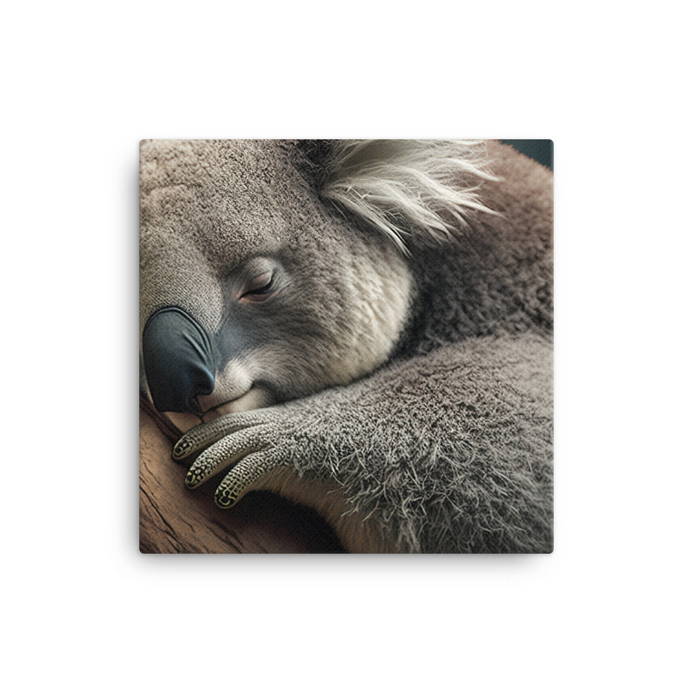A sleepy koala perched on a tree limb canvas - Posterfy.AI