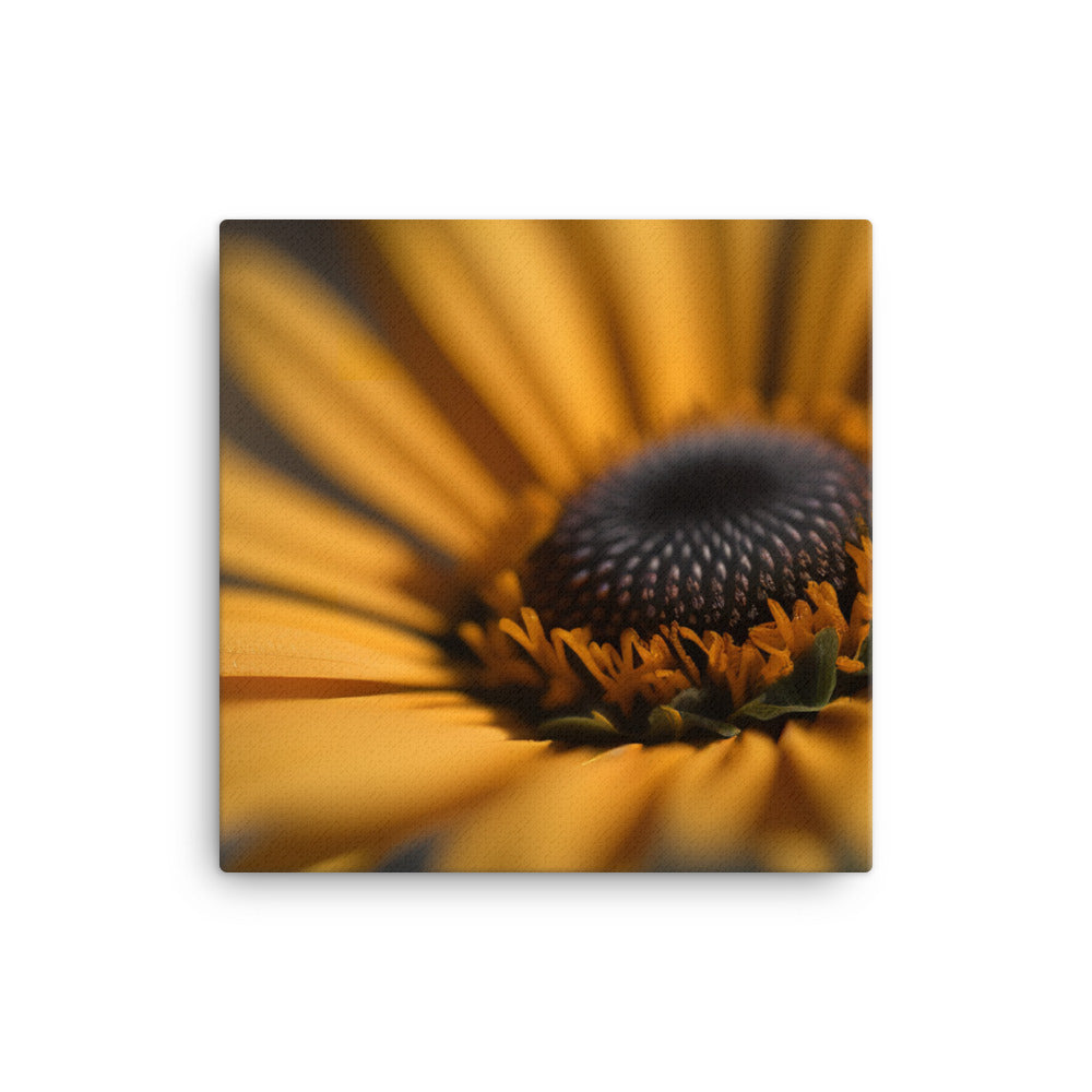 A macro shot of a yellow daisy canvas - Posterfy.AI