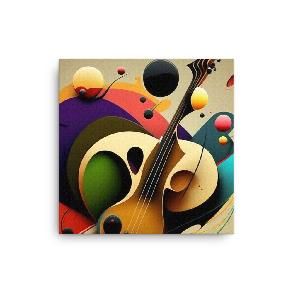Jazz in simple abstract style canvas - Posterfy.AI