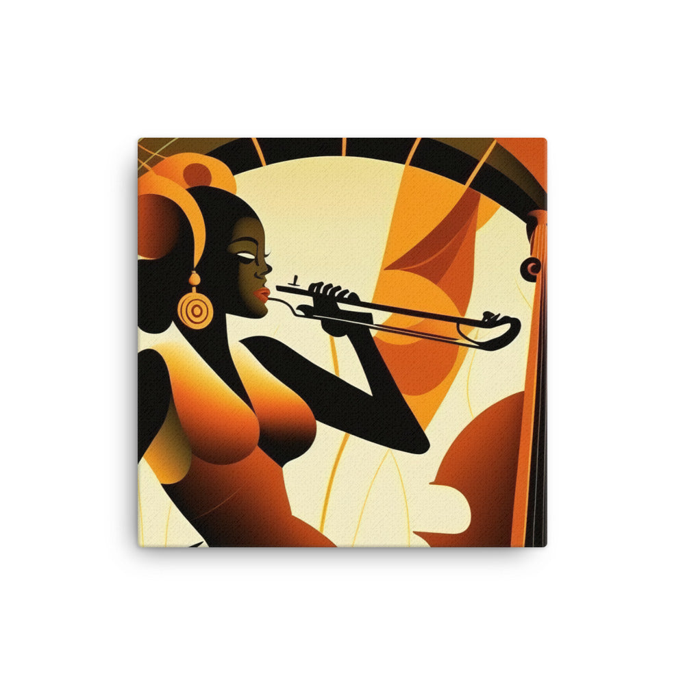 Jazz band in Art Deco era canvas - Posterfy.AI