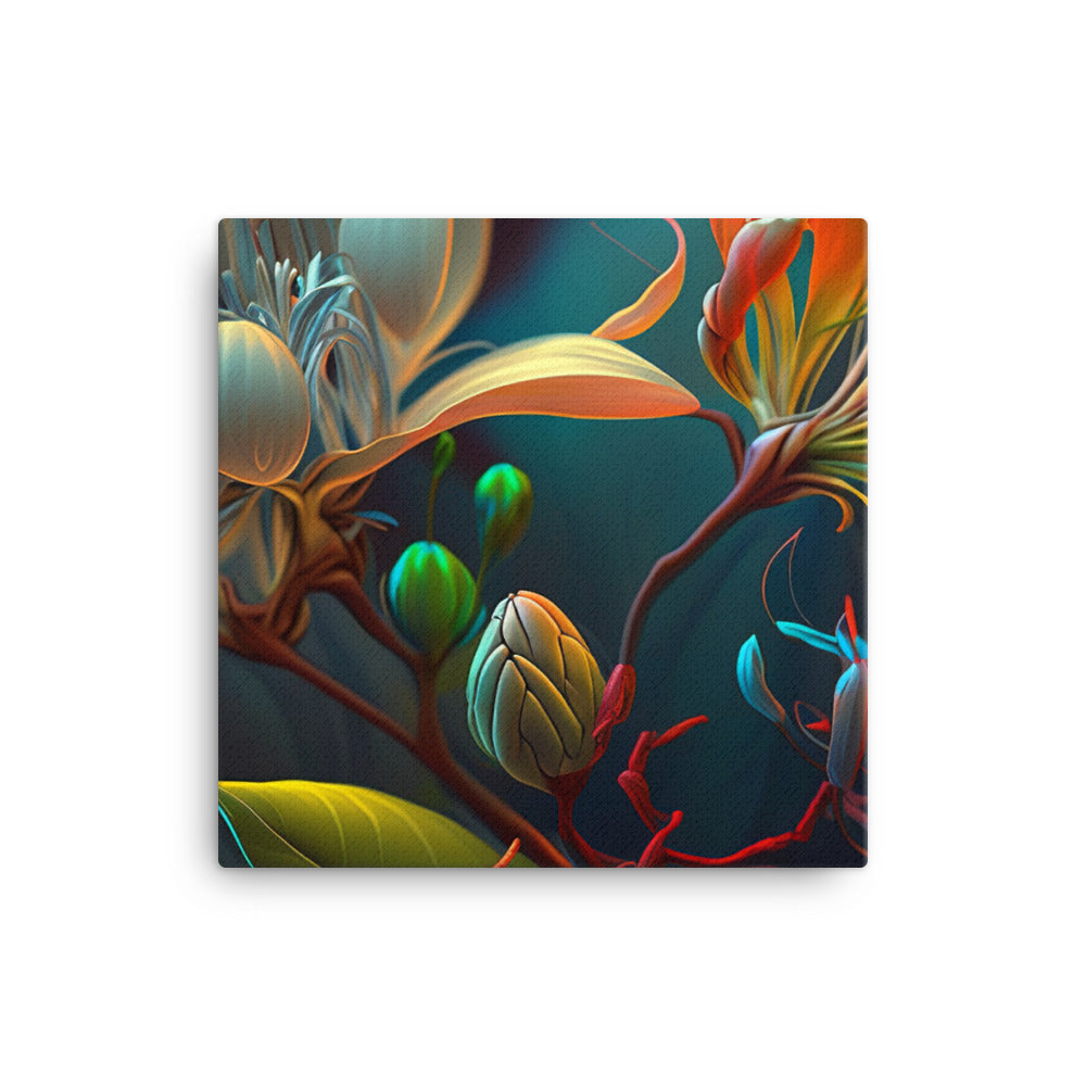 Colorful flora canvas - Posterfy.AI