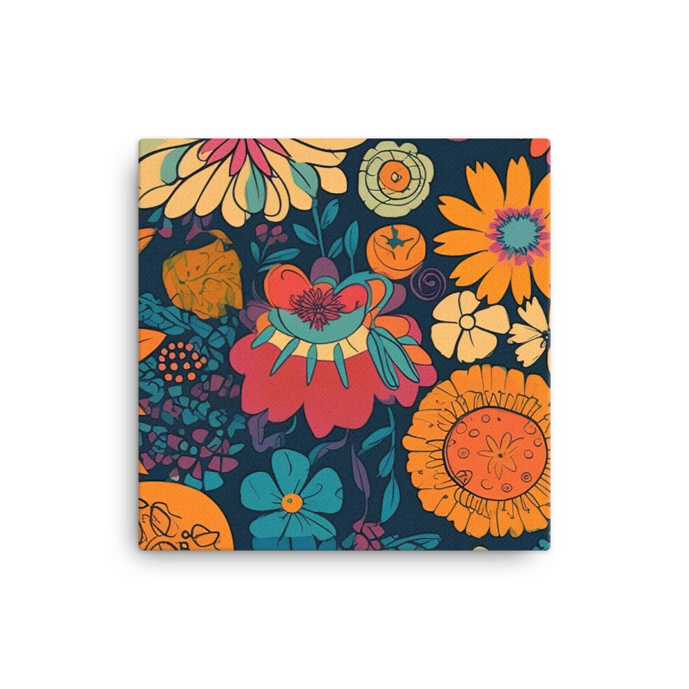 Flower power Pattern canvas - Posterfy.AI