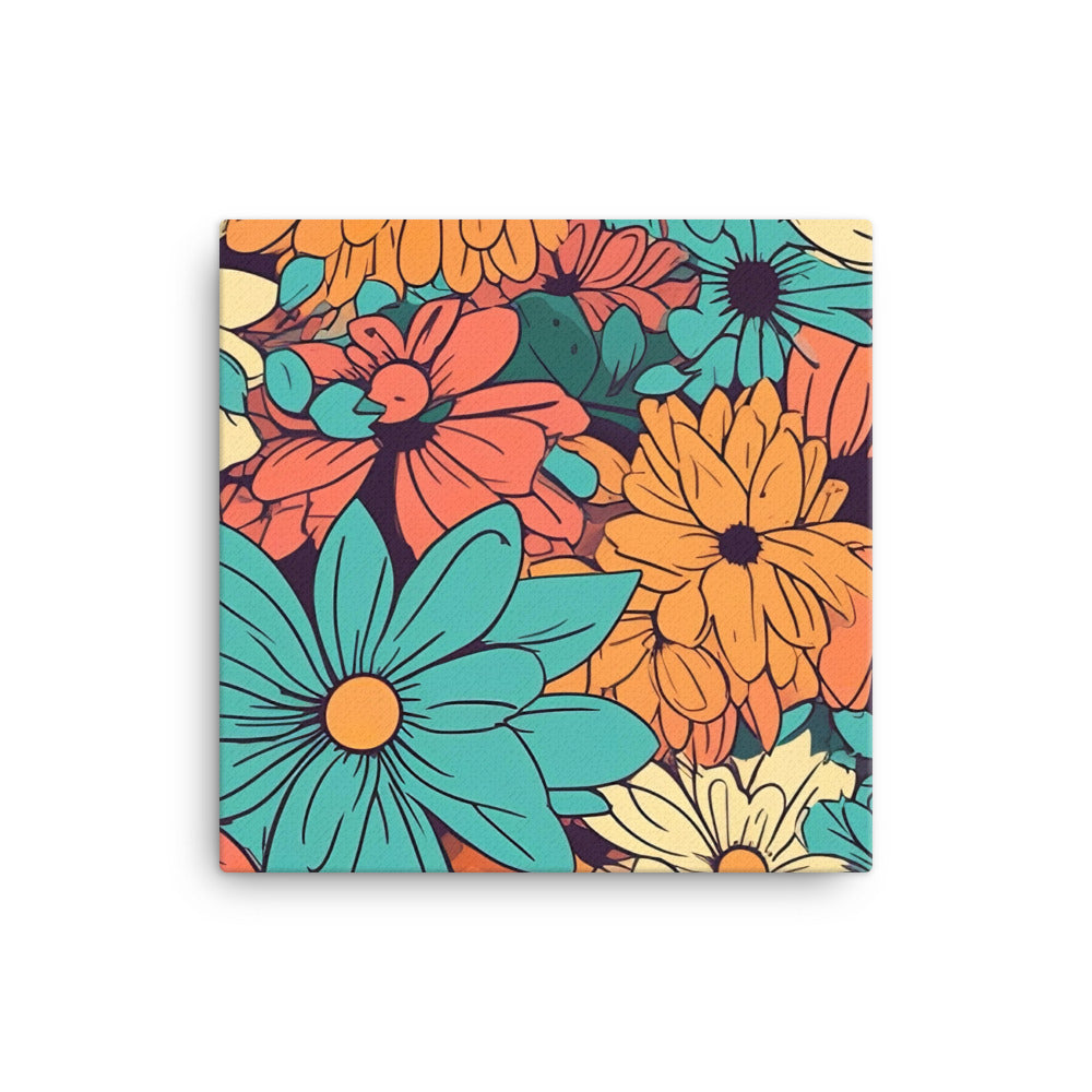 Flower power Pattern canvas - Posterfy.AI