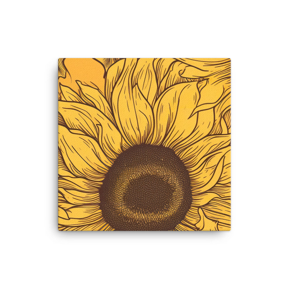 Sunflower Pattern canvas - Posterfy.AI