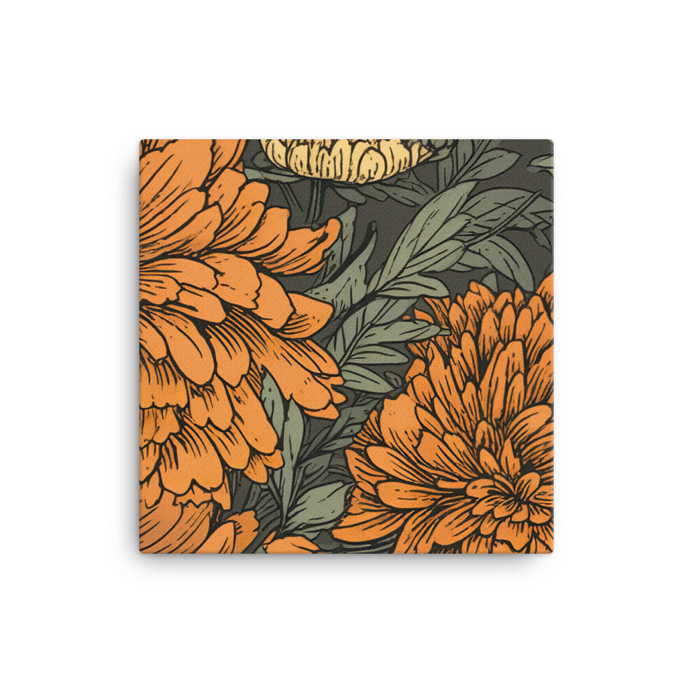 Marigold Pattern canvas - Posterfy.AI