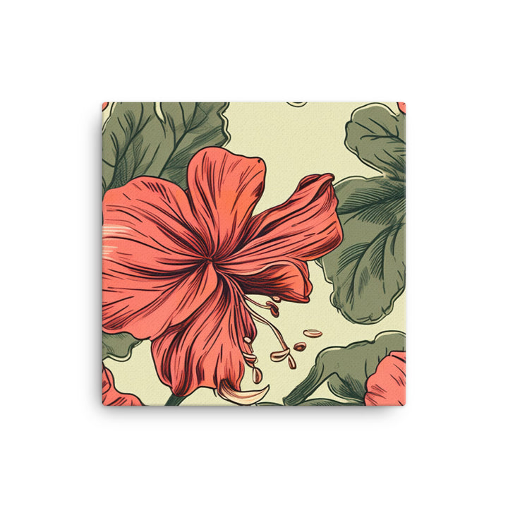 Geranium Pattern canvas - Posterfy.AI