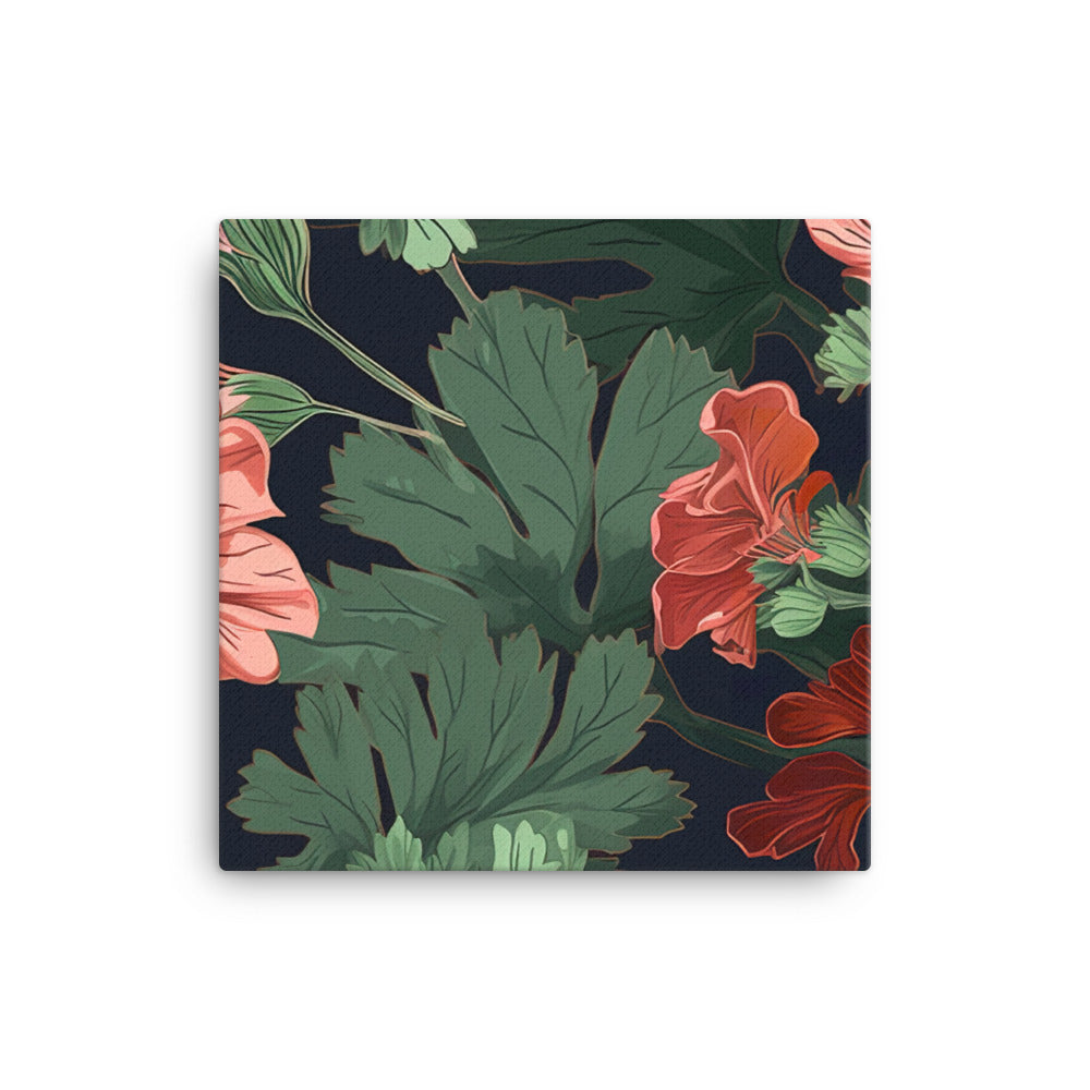 Geranium Pattern canvas - Posterfy.AI