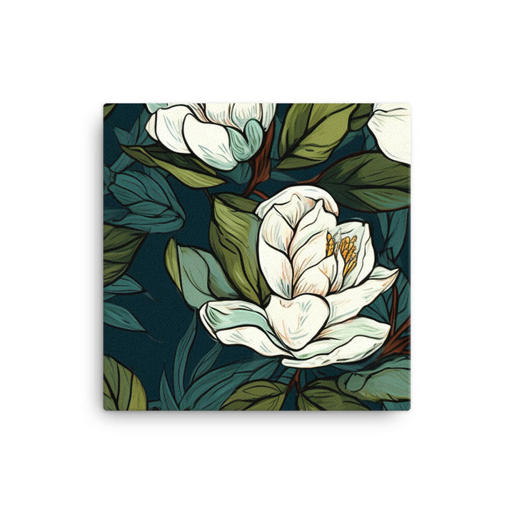 Gardenia Pattern canvas - Posterfy.AI