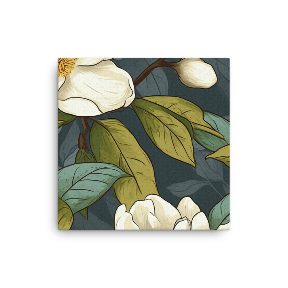 Gardenia Pattern canvas - Posterfy.AI