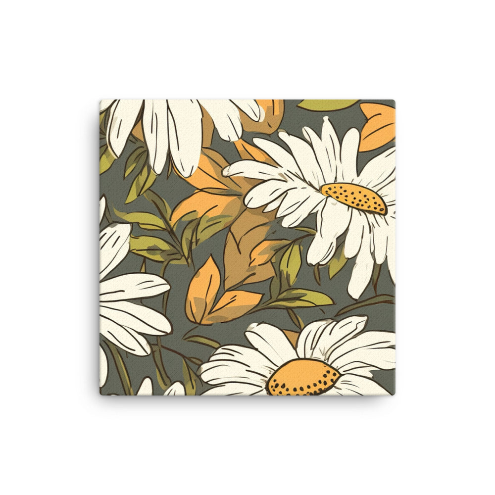 Daisy Pattern canvas - Posterfy.AI