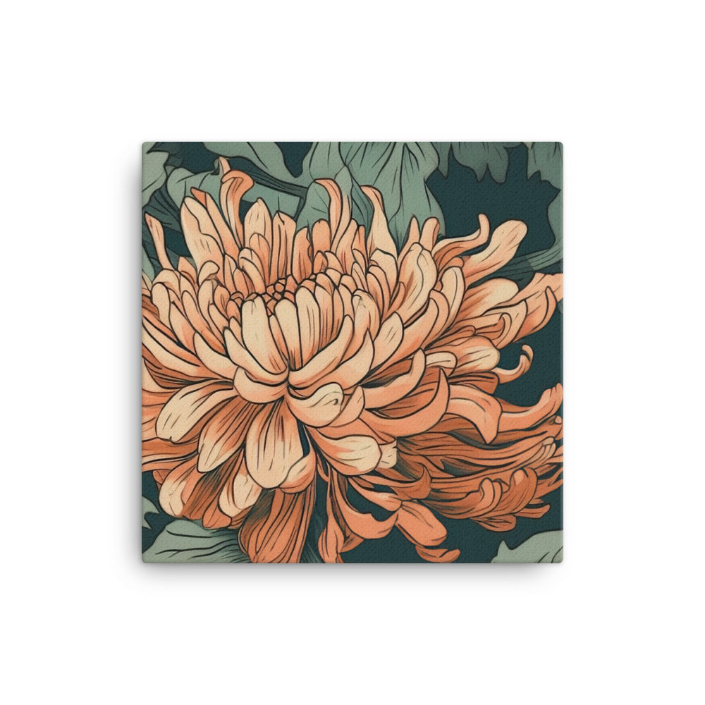 Chrysanthemum Pattern canvas - Posterfy.AI