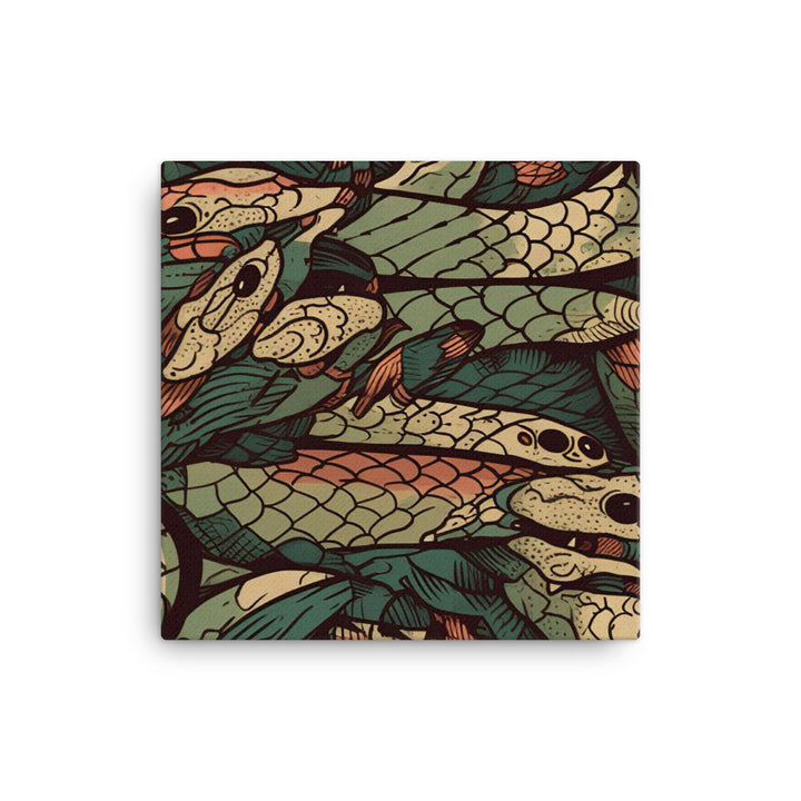 Snake slithers Pattern canvas - Posterfy.AI