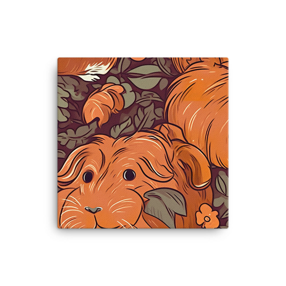 Guinea pig snuggles Pattern canvas - Posterfy.AI