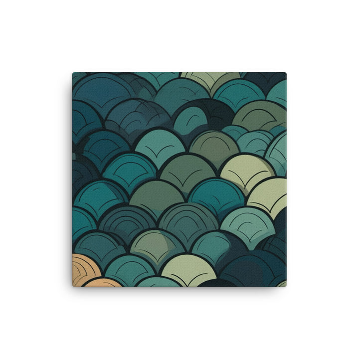 Fish scales Pattern canvas - Posterfy.AI