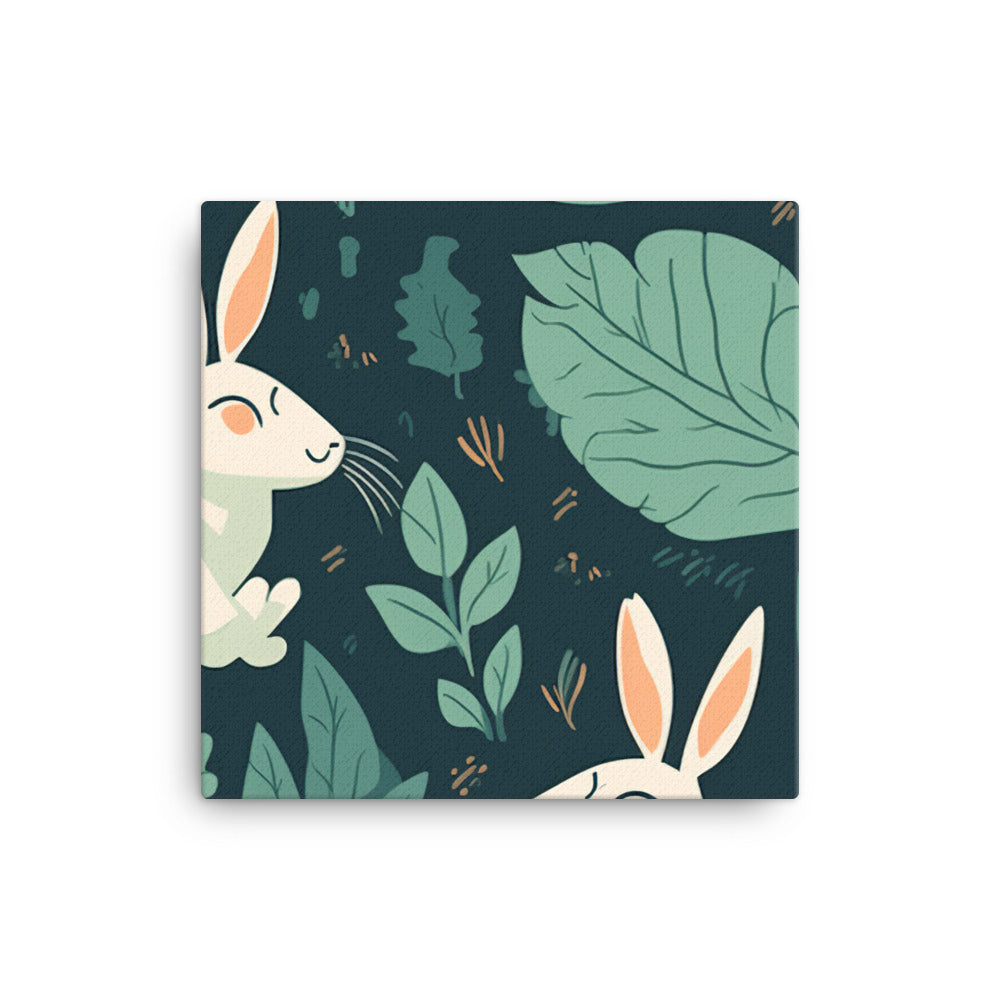 Bunny hops Pattern canvas - Posterfy.AI