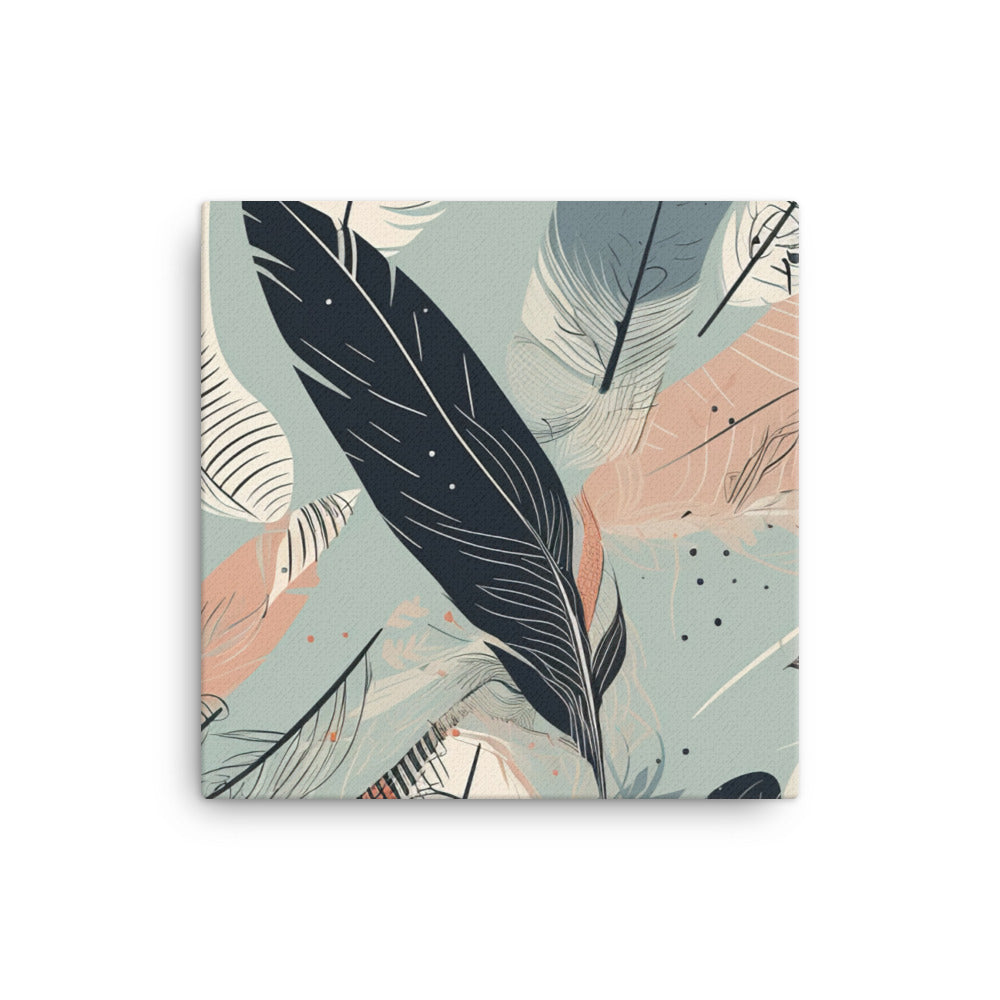 Bird feathers Pattern canvas - Posterfy.AI