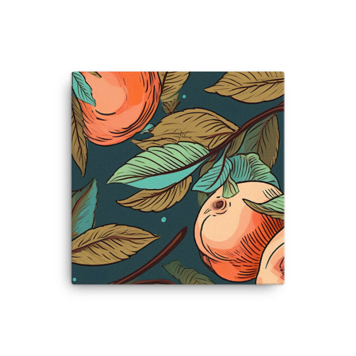 Peaches Pattern canvas - Posterfy.AI