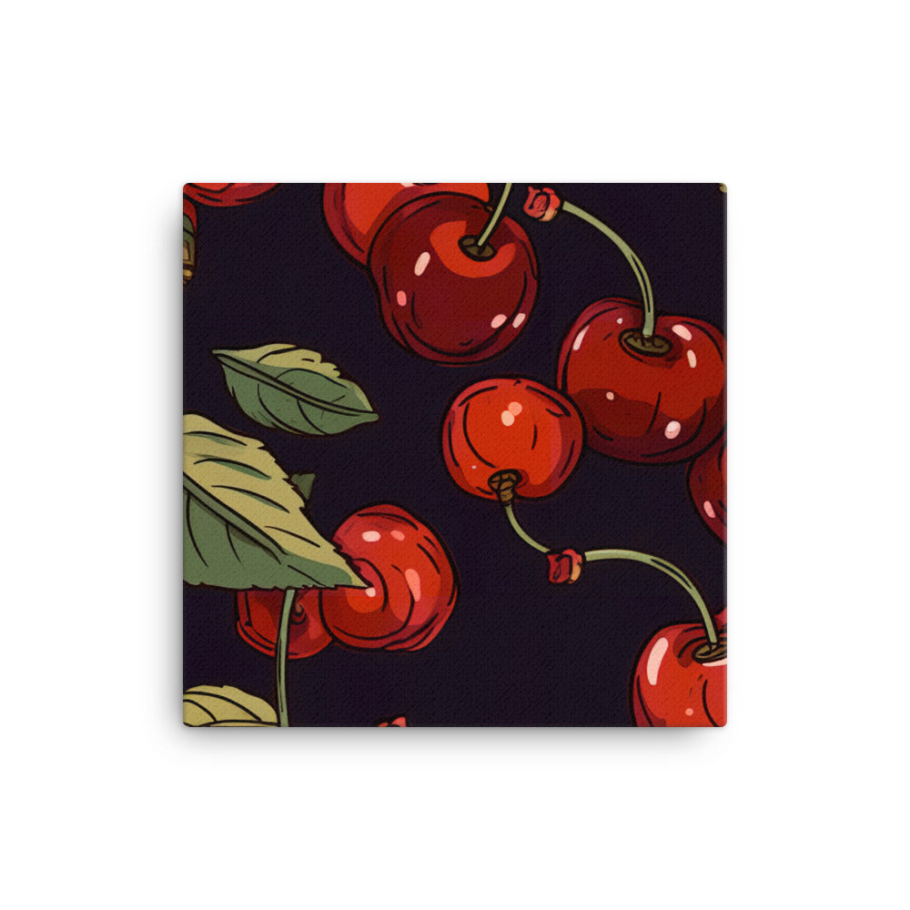 Cherries Pattern canvas - Posterfy.AI