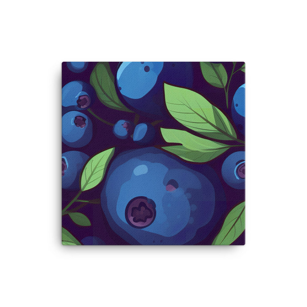 Blueberries Pattern canvas - Posterfy.AI