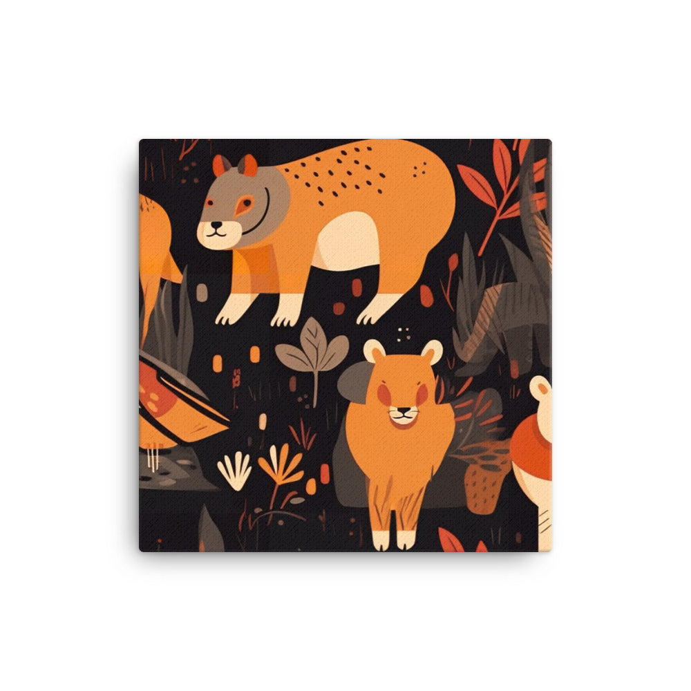 Wild Animal Pattern canvas - Posterfy.AI